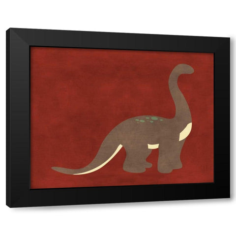 Dino III Black Modern Wood Framed Art Print by Robinson, Tamara
