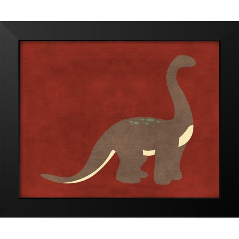 Dino III Black Modern Wood Framed Art Print by Robinson, Tamara