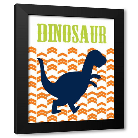 Dino III Black Modern Wood Framed Art Print by Robinson, Tamara