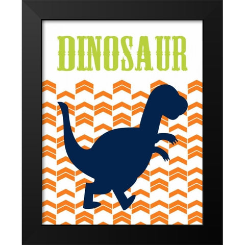Dino III Black Modern Wood Framed Art Print by Robinson, Tamara
