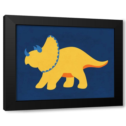 Dino 444 Black Modern Wood Framed Art Print with Double Matting by Robinson, Tamara