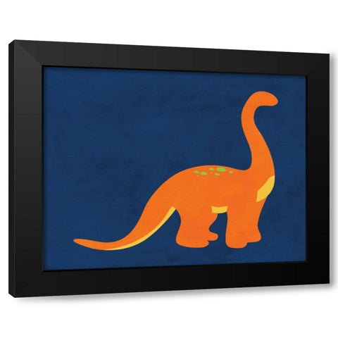 Dino 333 Black Modern Wood Framed Art Print with Double Matting by Robinson, Tamara