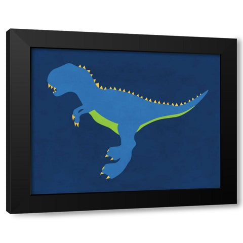 Dino 111 Black Modern Wood Framed Art Print with Double Matting by Robinson, Tamara