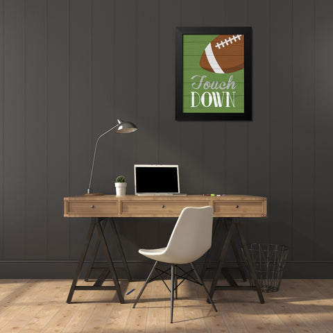 Touchdown Black Modern Wood Framed Art Print by Robinson, Tamara