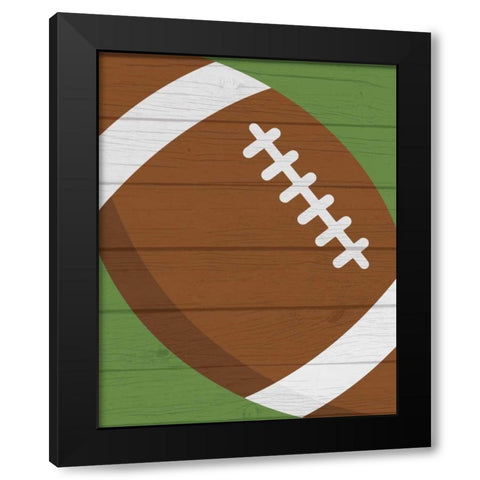 Football II Black Modern Wood Framed Art Print with Double Matting by Robinson, Tamara