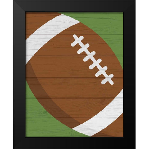 Football II Black Modern Wood Framed Art Print by Robinson, Tamara
