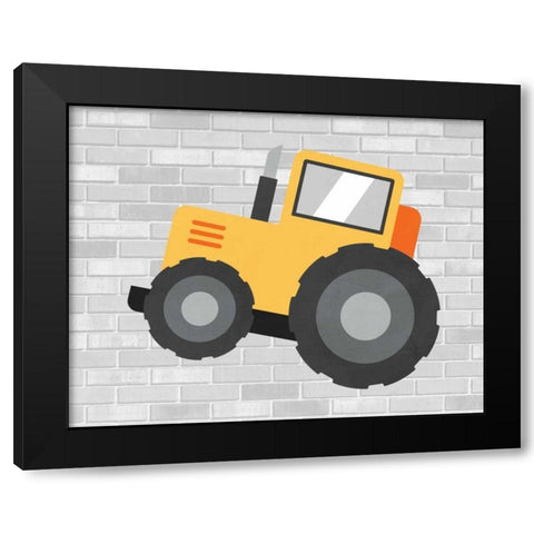 Construction I Black Modern Wood Framed Art Print with Double Matting by Robinson, Tamara