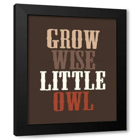 Grow Wise Black Modern Wood Framed Art Print with Double Matting by Robinson, Tamara