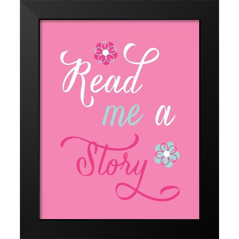 Read Me a Story Black Modern Wood Framed Art Print by Robinson, Tamara