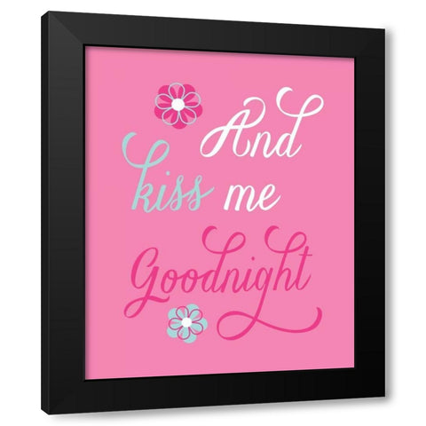 And Kiss Me Goodnight Black Modern Wood Framed Art Print with Double Matting by Robinson, Tamara