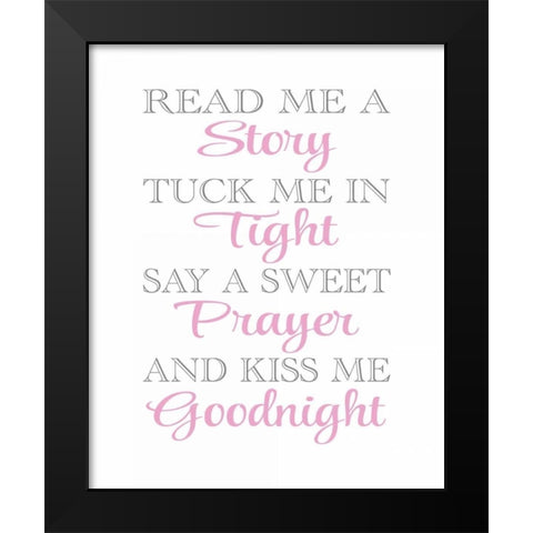 Read Me a Story Black Modern Wood Framed Art Print by Robinson, Tamara