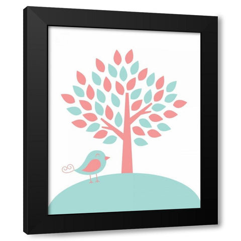 Tree Black Modern Wood Framed Art Print with Double Matting by Robinson, Tamara