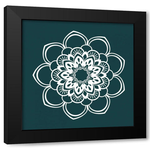 Mandala II Black Modern Wood Framed Art Print by Robinson, Tamara
