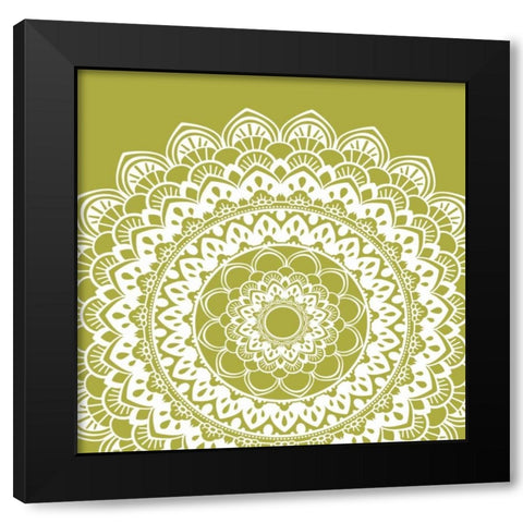 Mandala IV Black Modern Wood Framed Art Print with Double Matting by Robinson, Tamara