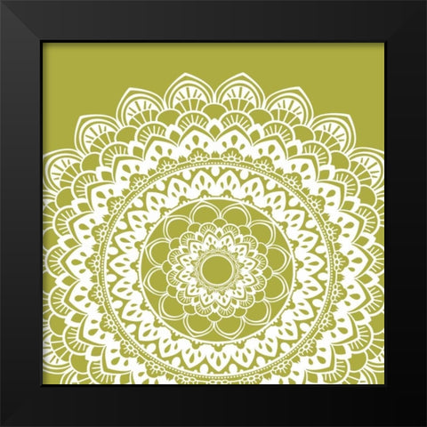Mandala IV Black Modern Wood Framed Art Print by Robinson, Tamara