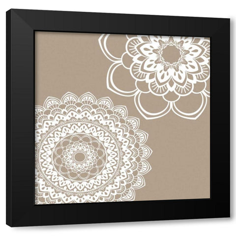 Mandala V Black Modern Wood Framed Art Print by Robinson, Tamara