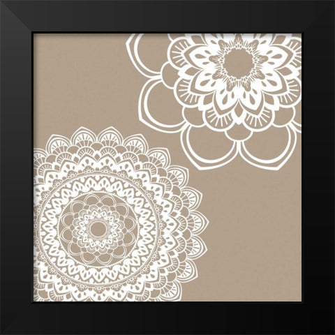 Mandala V Black Modern Wood Framed Art Print by Robinson, Tamara