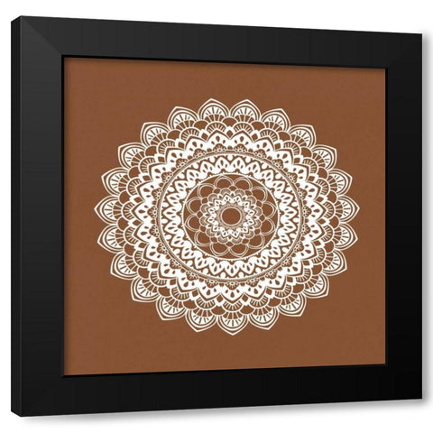 Mandala VI Black Modern Wood Framed Art Print with Double Matting by Robinson, Tamara
