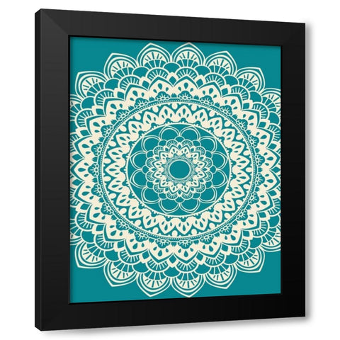 Mandala VII Black Modern Wood Framed Art Print by Robinson, Tamara