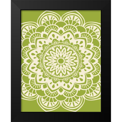 Mandala VIII Black Modern Wood Framed Art Print by Robinson, Tamara