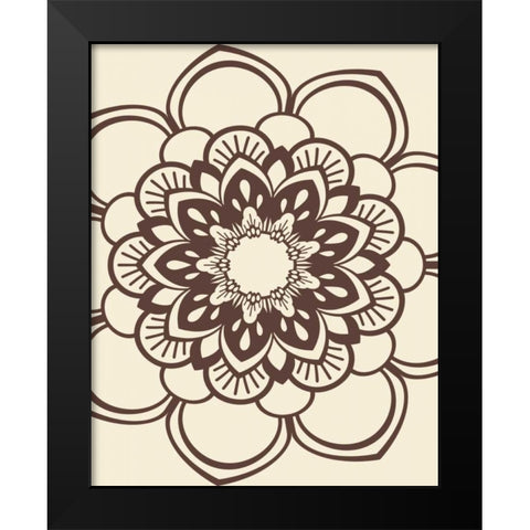 Mandala VIIII Black Modern Wood Framed Art Print by Robinson, Tamara