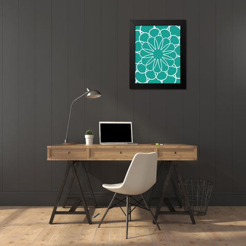 Large Flower II Black Modern Wood Framed Art Print by Robinson, Tamara