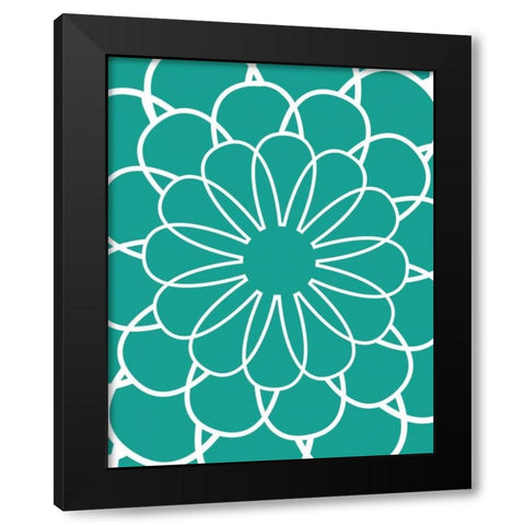 Large Flower II Black Modern Wood Framed Art Print by Robinson, Tamara