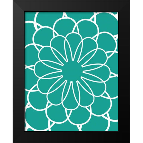Large Flower II Black Modern Wood Framed Art Print by Robinson, Tamara