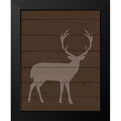 Deer I Black Modern Wood Framed Art Print by Robinson, Tamara