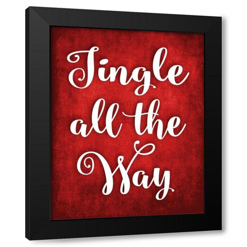 Jingle All the Way Black Modern Wood Framed Art Print by Robinson, Tamara