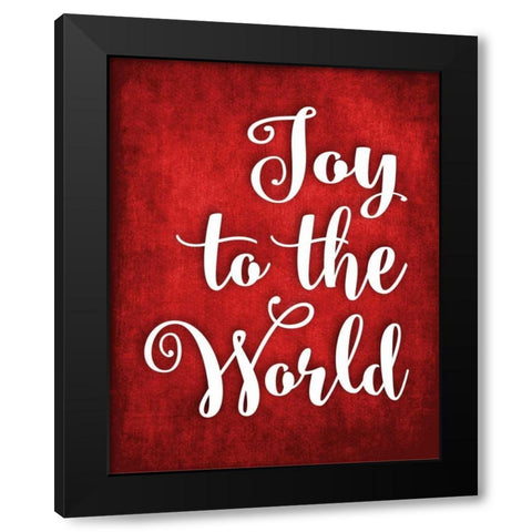 Joy to the World Black Modern Wood Framed Art Print with Double Matting by Robinson, Tamara