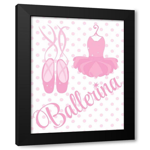 Sparkle Ballerina I Black Modern Wood Framed Art Print with Double Matting by Robinson, Tamara