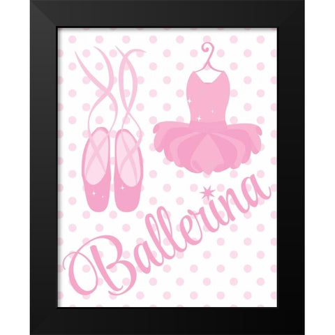 Sparkle Ballerina I Black Modern Wood Framed Art Print by Robinson, Tamara