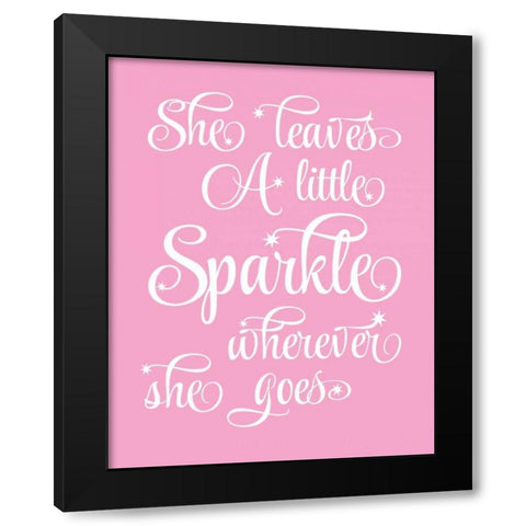 Sparkle Black Modern Wood Framed Art Print by Robinson, Tamara