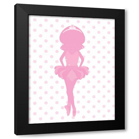 Sparkle Ballerina II Black Modern Wood Framed Art Print with Double Matting by Robinson, Tamara