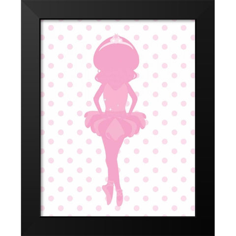 Sparkle Ballerina II Black Modern Wood Framed Art Print by Robinson, Tamara