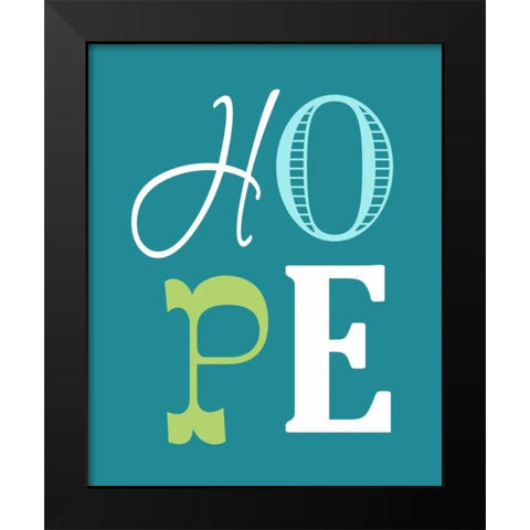 Hope Black Modern Wood Framed Art Print by Robinson, Tamara