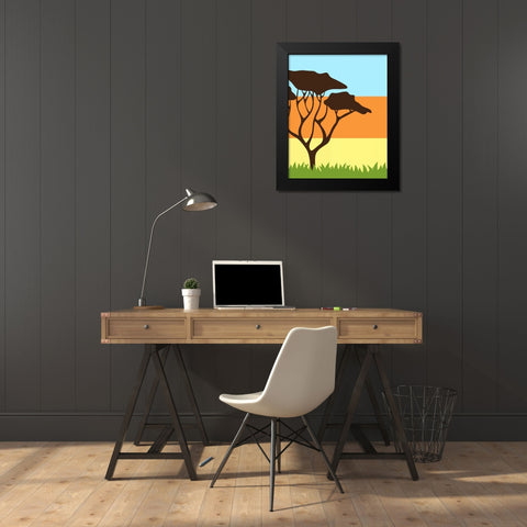 Safari I Black Modern Wood Framed Art Print by Robinson, Tamara