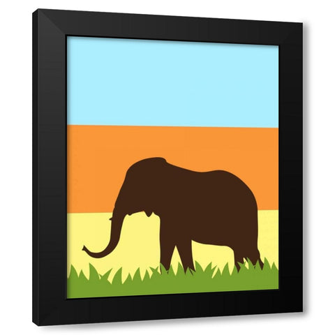 Safari III Black Modern Wood Framed Art Print by Robinson, Tamara