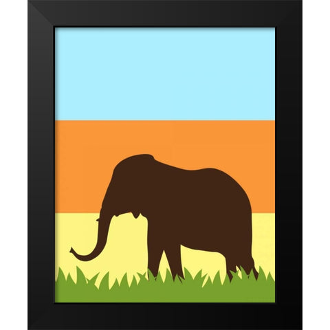 Safari III Black Modern Wood Framed Art Print by Robinson, Tamara