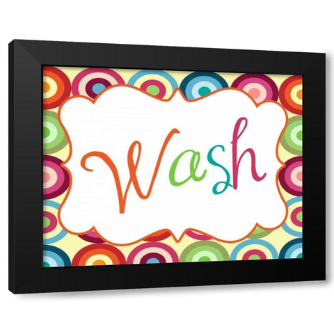 Colorful Wash Black Modern Wood Framed Art Print with Double Matting by Robinson, Tamara