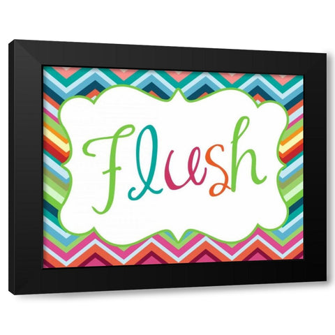 Colorful Flush Black Modern Wood Framed Art Print by Robinson, Tamara