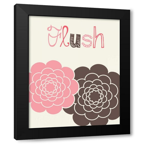 Flower Flush Black Modern Wood Framed Art Print with Double Matting by Robinson, Tamara