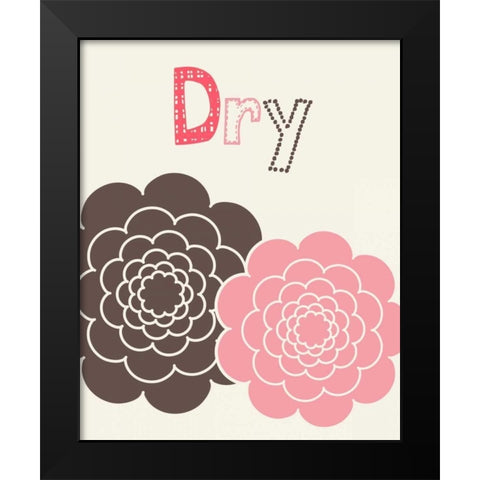 Flower Dry Black Modern Wood Framed Art Print by Robinson, Tamara