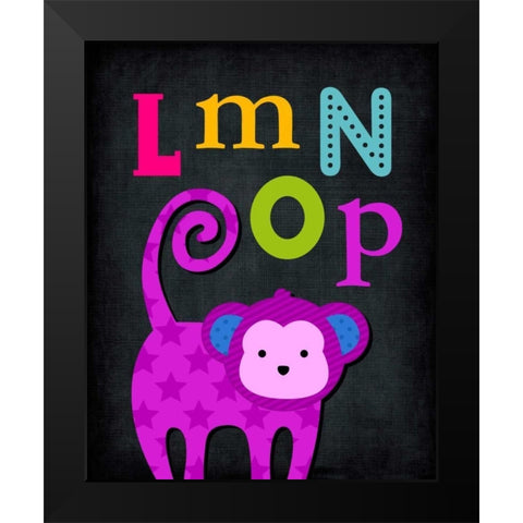 LMNOP Animal Black Modern Wood Framed Art Print by Robinson, Tamara