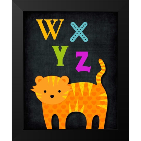WXYZ Animal Black Modern Wood Framed Art Print by Robinson, Tamara