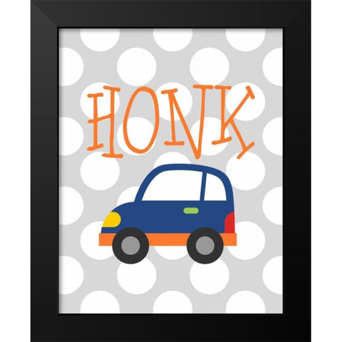 Car Honk Black Modern Wood Framed Art Print by Robinson, Tamara