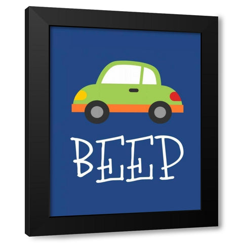 Car Beep Black Modern Wood Framed Art Print with Double Matting by Robinson, Tamara