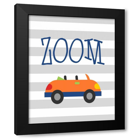 Car Zoom Black Modern Wood Framed Art Print with Double Matting by Robinson, Tamara
