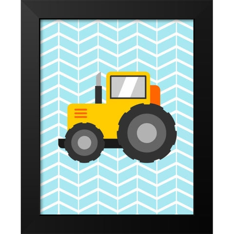 Construction Truck I Black Modern Wood Framed Art Print by Robinson, Tamara